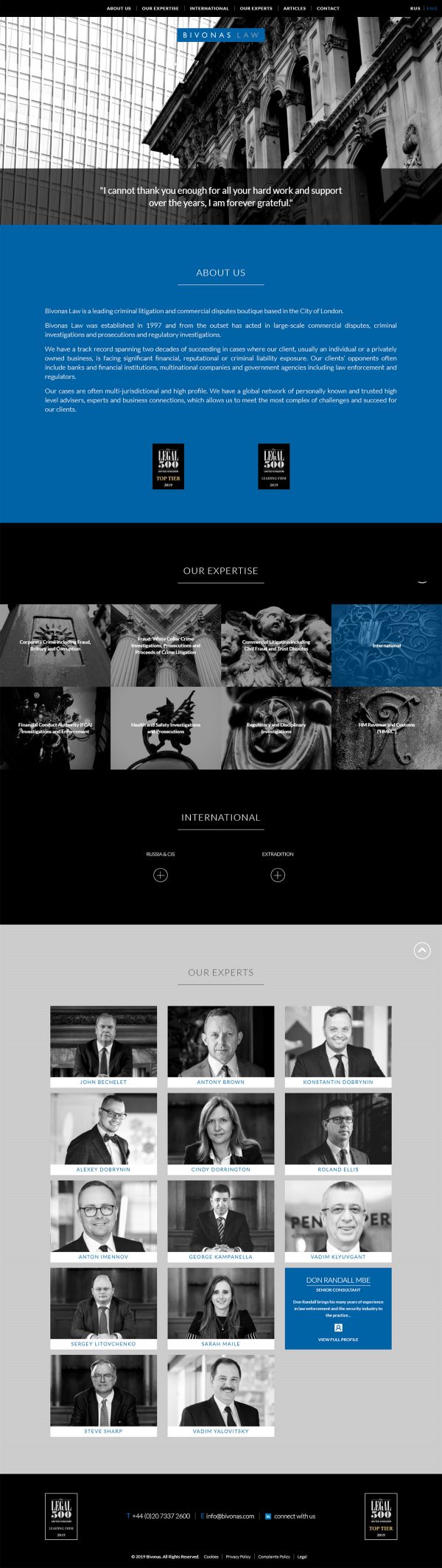 Bivonas law lee harris freelance web designer